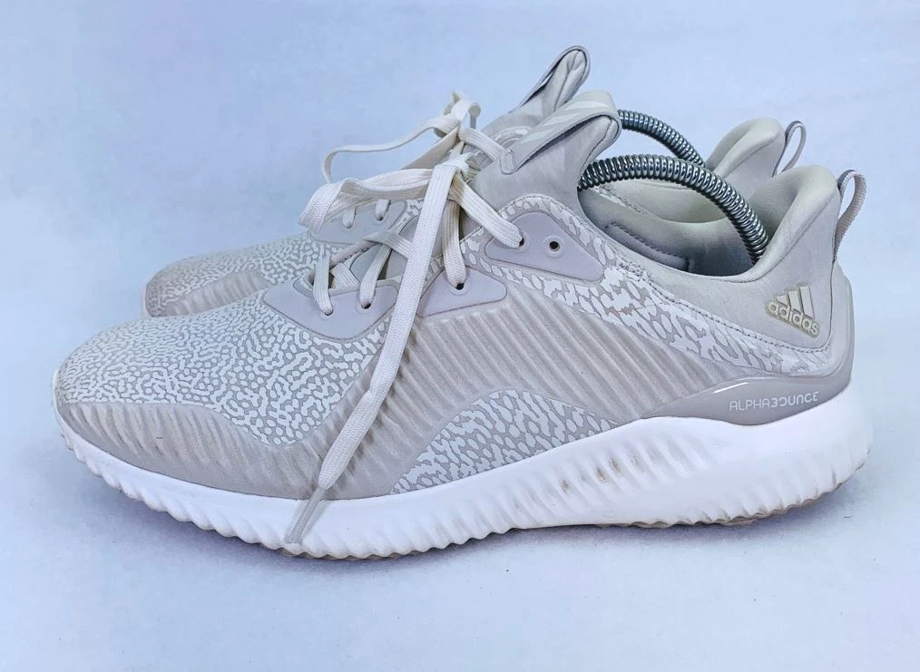 Adidas Mens Alphabounce Hpc Ams Running Shoes Beige DA9560 Lace Up Low Top  10M | eBay