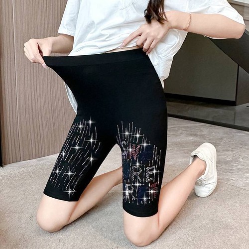 Women Fitness Short Pants High-Waist Cycling Ladies Summer Shorts Streetwear - Picture 14 of 16