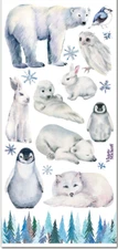 Violette Stickers Winter Animals Crafts Planner Supply Scrapbook Seal Polar Bear