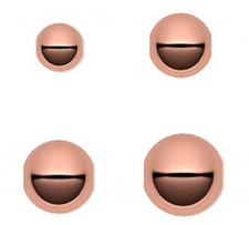 100 Smooth Copper Round Spacer Beads Pure Copper 3mm 4mm 5mm 8mm