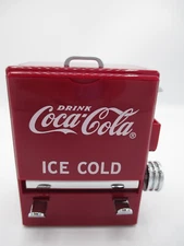 Coca-Cola Toothpick Dispenser Red Plastic Drink Ice Cold Logo Chrome Accents