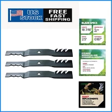 Heavy-Duty Gator G3 Mulching Blades - Set of 3, 18-4/9” Length, Fits Many Mowers