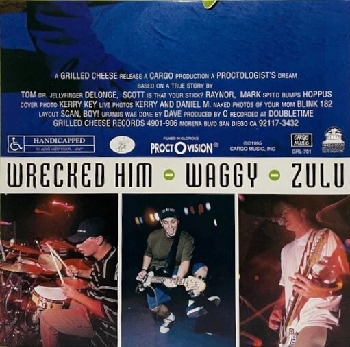 Blink-182 They Came To Conquer Uranus 7" GREEN COLOR VINYL! Grilled Cheese! NEW! - Image 3 of 3