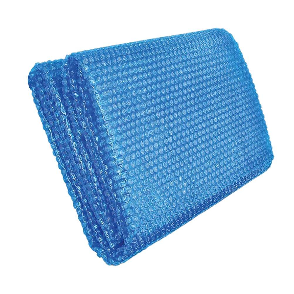 (Rectangular 300x200 cm) Cubiertas solares azules ovaladas sobre el suelo piscina invierno