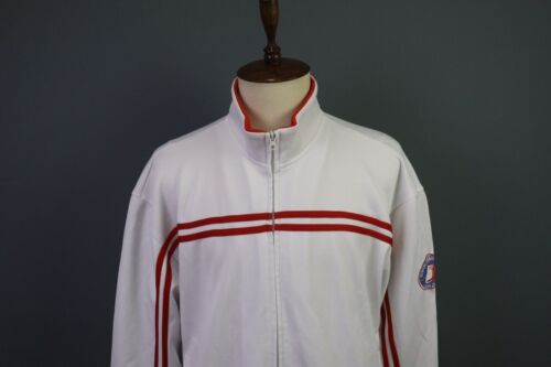 LE JEAN DE MARITHE + FRANCOIS GIRBAUD White Stripe Fleece Track Jacket Size XL - Picture 3 of 18