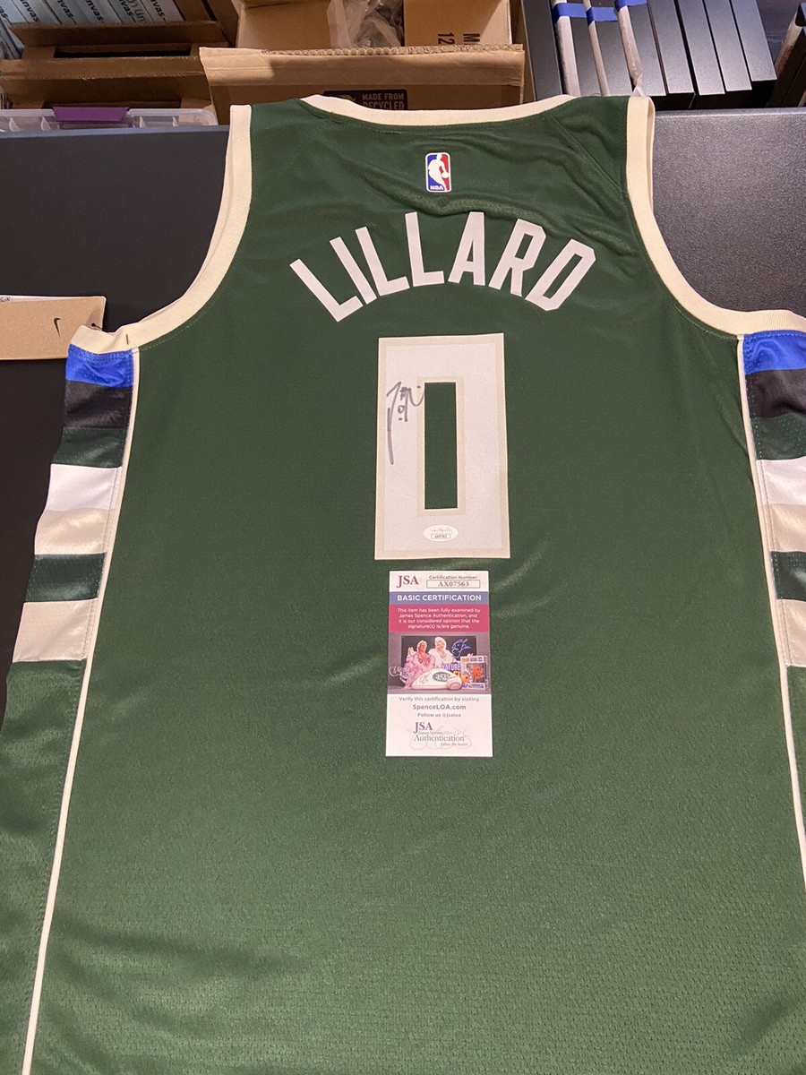 Damian Lillard Signed Autographed Milwaukee Bucks #0 Jersey NBA