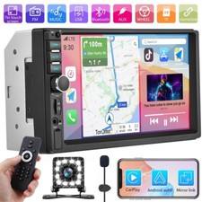 7" Car Stereo Touch Screen Car Radio Apple CarPlay Android Auto GPS USB w/Camera