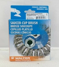 Walter Saucer Cup Knot Twisted Wire Brush 4" x 5/8" - 11 / TF