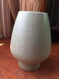 Stanford Sebring Pottery Green Speckle Vase 215e Usa Vintage Ebay