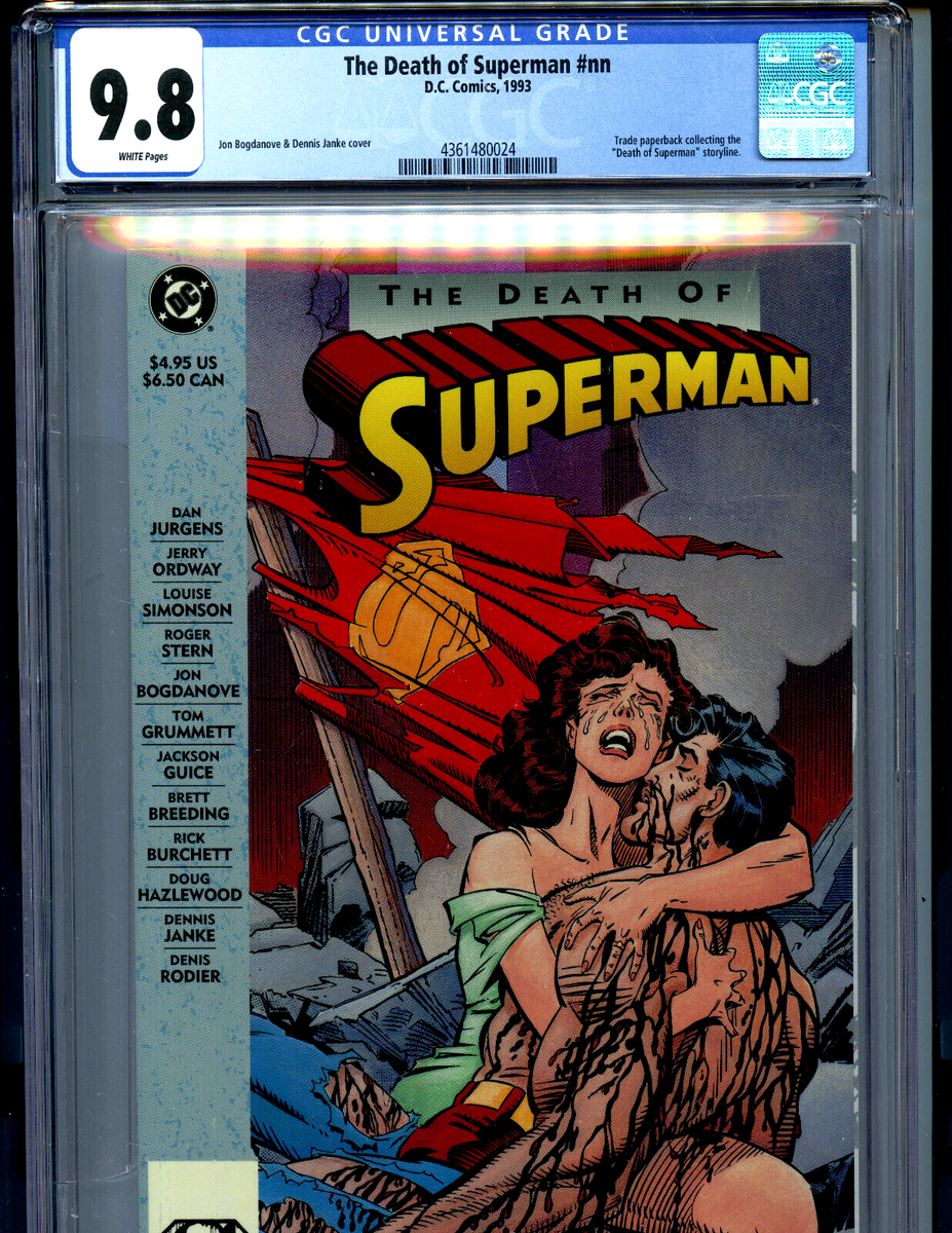 Death of Superman CGC 9.8 TPB Comic 1st Printing 1993 DC Comics Death of Superman CGC 9.8 TPB Comic 1st Printing 1993 DC Comics