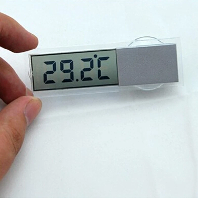 Termómetro transparente para parabrisas de coche °F Fahrenheit °C Celsius medidor de temperatura ventosa Foto 3 de 4