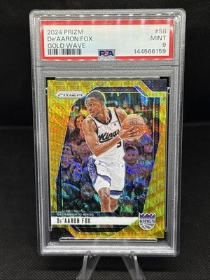 2024-25 Prizm De’Aaron Fox Gold Wave /10 PSA 9 Pop 1 #58 Spurs