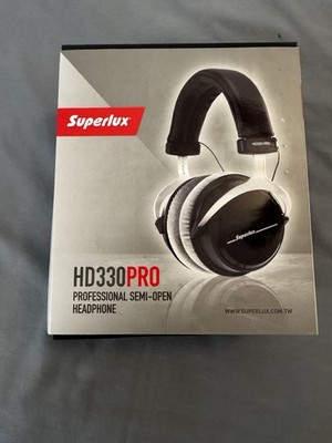 Superlux HD330PRO Semi-Open Over Ear Headphones 32 Ohm 3.5mm 6.3mm Black Stereo
