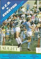UNIVERSITY COLLEGE DUBLIN V EVERTON - CUP WINNERS CUP FIXTURE 1984