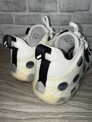 Adidas Harden Vol 5 Futurenatural Basketball Shoes White Black Polka Dot Mens 15 - Picture 4 of 8
