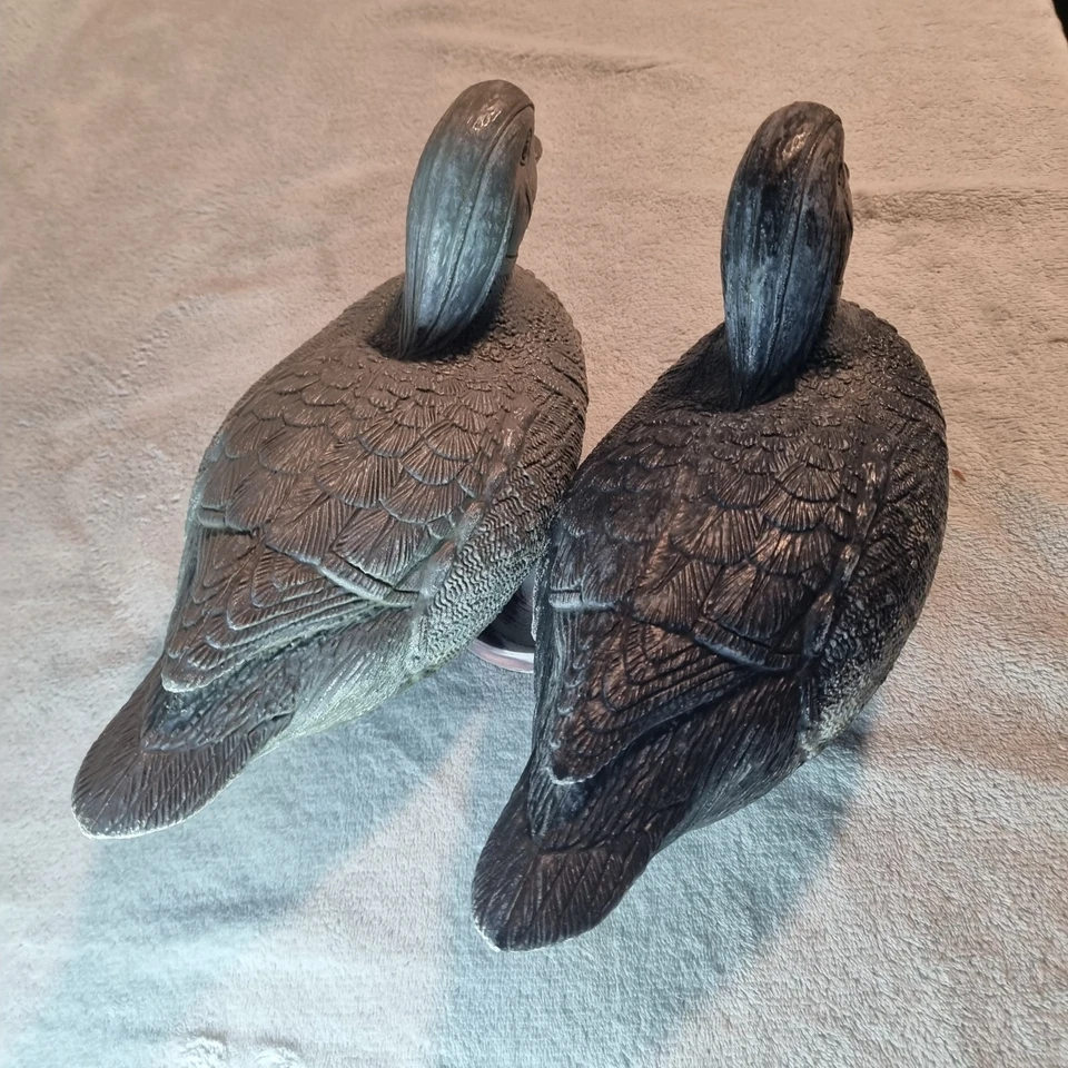 Duck Decoy Floating Duck Plastic Duck Grey Vintage Decoy Duck Pond Ornament - Image 2 of 4