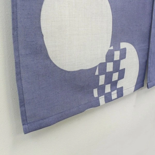 Lino Japonés Largo Noren - Puerta Tradicional Tienda Cortina Verano Fuegos Artificiales Azul Foto 3 de 4