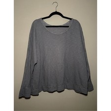 Fresh Produce Gray Long Sleeve Oversized Sweatshirt Pullover Top Cotton USA Made