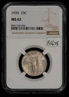1920 25c Standing Liberty Silver Quarter - Original PQ - NGC MS 63 - SKU-B5638