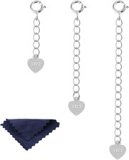 Sterling Silver Extenders Chain Necklace Extension Chains for Jewelry Making 1