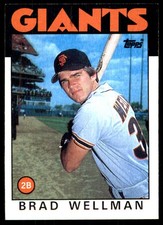Brad Wellman 1986 Topps #41 Giants MLB READ FREE SHIPPING AutographDen