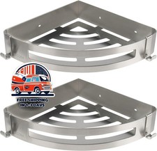 Organizador de ducha de acero inoxidable 304 sin perforaciones con 2 ganchos US