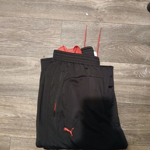 Puma Scuderia Ferrari Street Woven Jogger Pants Black 596138 Men's Size LARGE - Picture 15 of 17