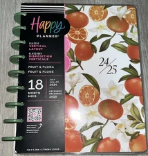 Happy Planner 18 Month Fruit & Flora Vertical Layout