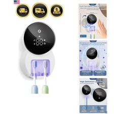 Toothbrush Holder Sanitizer Wall Mount Organizer Electric Kids Bathroom