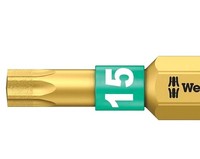 "Screwdriver Bit; Torx®; TX15; 1/4\"; Overall Len: 2 - WERA.05066102001 | EU Stock"