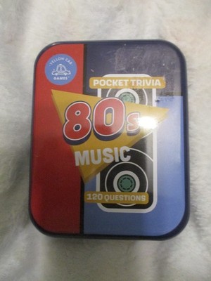Yellow Cab Games Pocket Trivia 80's Music  Metal Case     FREE SHIPPING