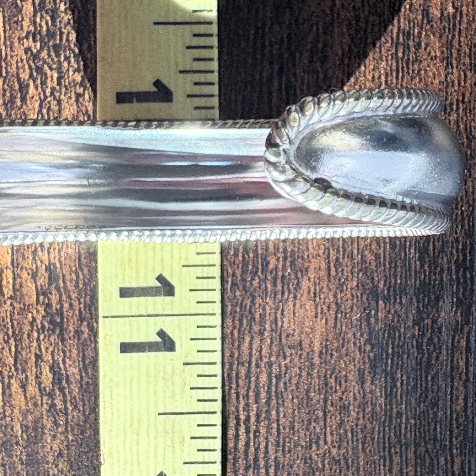 VTG  Solid Sterling Silver 925 Wide Cuff Bracelet… - image 9