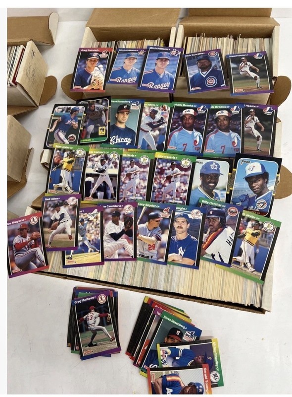 Lot of 80's & Some 90's Sports Trading Cards (Mostly Baseball) in Boxes Preowned