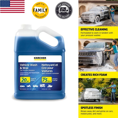#ad $33 Value New Kärcher Vehicle Wash amp; Wax Heavy Duty Pressure Washer Deterge... $42.99