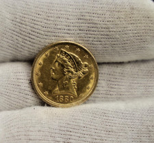 1880 US $5 Liberty Gold Piece XF (Cleaned)