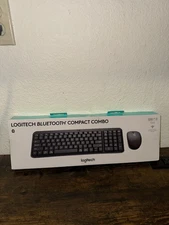 Logitech BLUETOOTH Black Compact Combo Wireless Keyboard & Mouse 920-013507 NEW