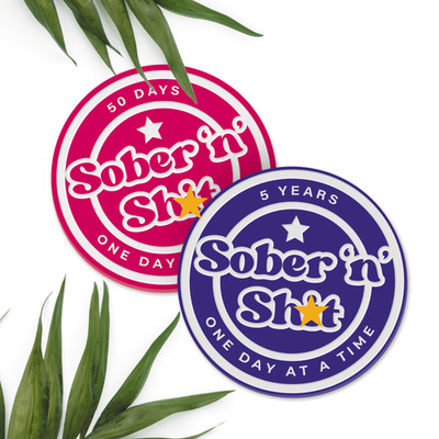 Sober 'n' Sh*t - Stern Acryl Nüchternheit Chip: anpassbare nüchterne Medaille