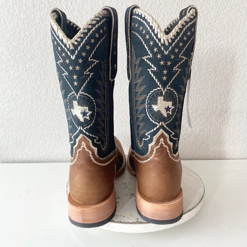 Lane Rodeo Houston Herren Cowboystiefel Größe 13B Braun Leder Western Stumpfe Spitze - Bild 3 von 11