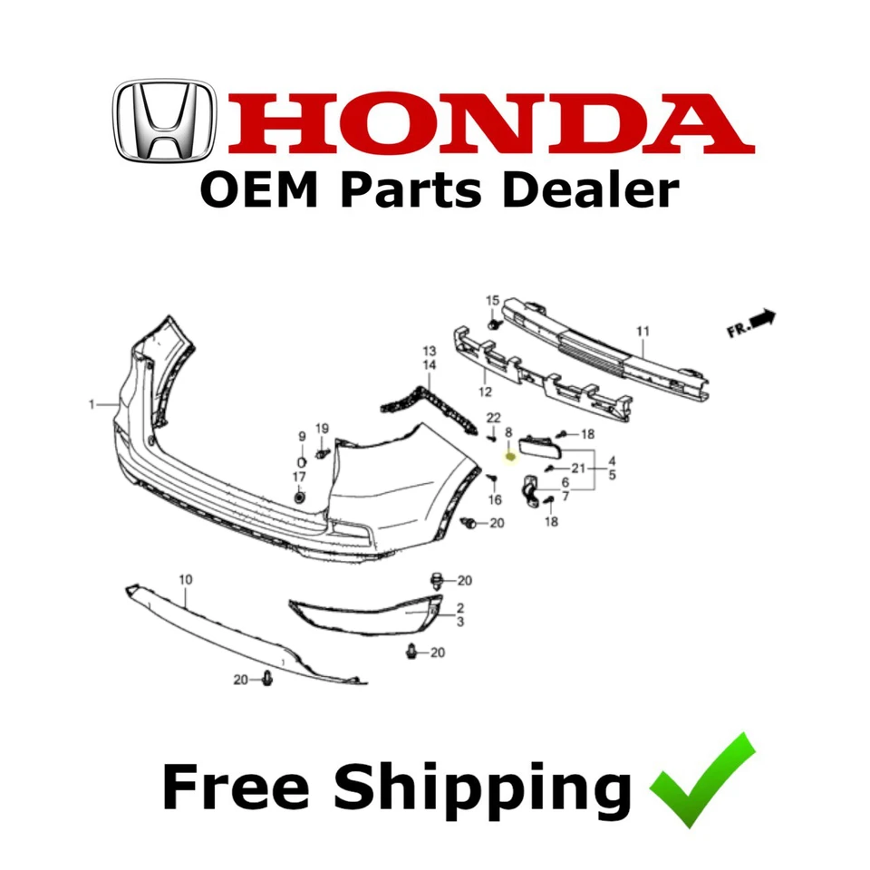 2015-2016 Honda CR-V Filler Cover Retainer Clip NEW (OEM) (PACK OF 2) - image 4 of 4
