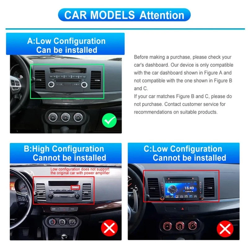 6+128GB For Mitsubishi Lancer 2007-2013 Car Radio Carplay Android Auto Head Unit - Image 2 of 4