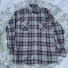 Camisa de franela estampada a cuadros verde y azul edición americana vintage 100 % algodón