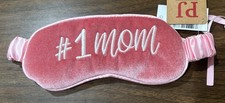 NWT PJ Place 1 Mom Sleeping Mask, Pink Velour w/Pouch, OS