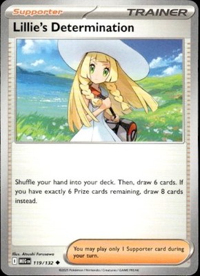 Lillie's Determination Uncommon ME01: Mega Evolution 119/132  Pokemon