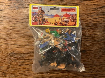 Wild West Comansi 12 x Figur Davy Crockett El Hero del alamo ovp Cowboy..Set 1