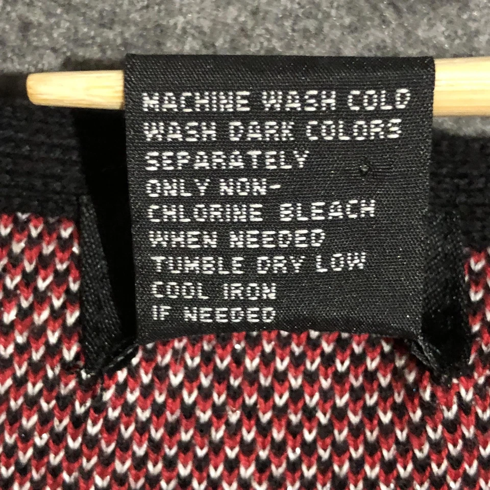 RQT Suéter Mujer XL Negro Rojo Cuadros Botón Cárdigan Babydoll Cintura Imperio Y2K Foto 4 de 4