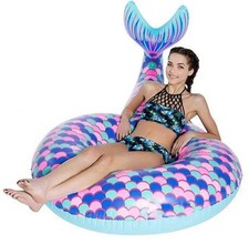 Water Floating Mermaid Inflatable Tail Pool Tube