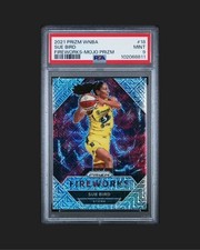 2021 Panini Prizm WNBA Sue Bird Fireworks Mojo 24/25 #18 Seattle Storm PSA 9