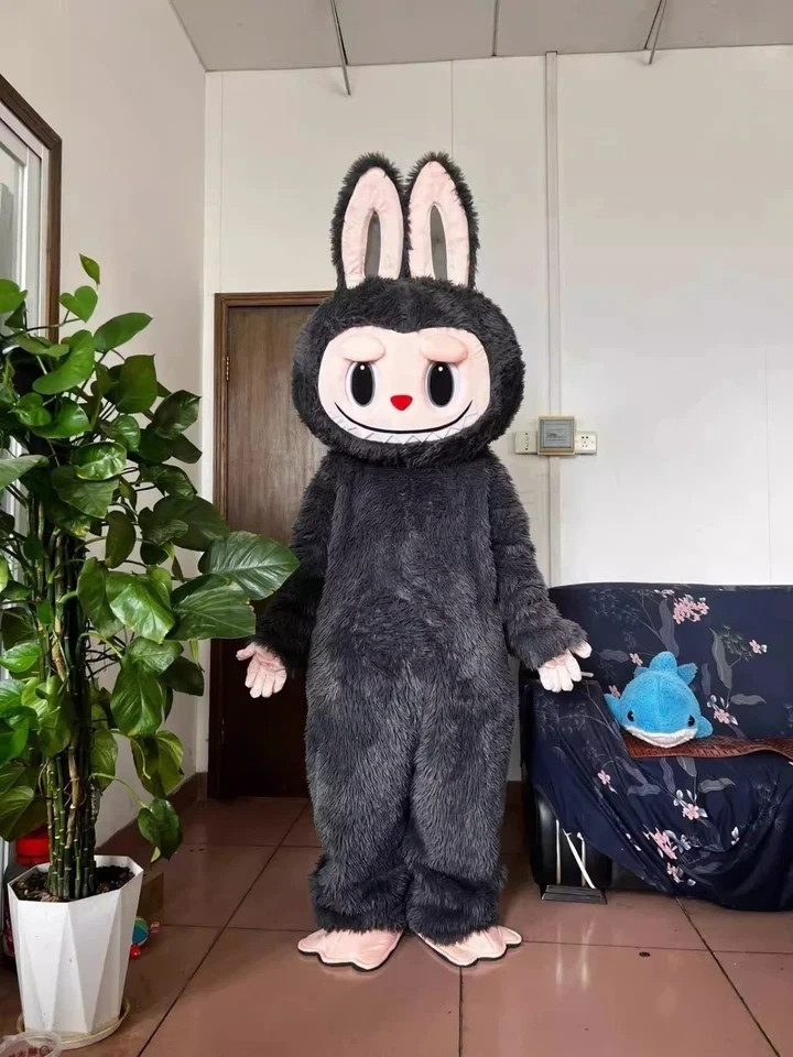 labubu コスチューム付き　正規品 Labubu うさぎバニーセット - クリーム色のウサギコスチューム（星型