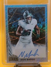 2024 Leaf Metal Nick Marsh Auto 16/20 Blue Shimmer Autograph/20