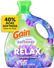 Gain Liquid Fabric Softener (Fabric Conditioner), Relax, 101 fl oz, 151 Loads